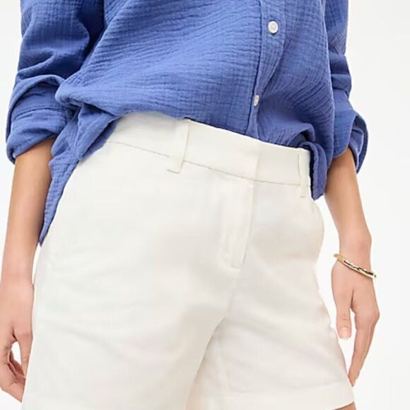 J. Crew Factory 5" classic chino short in White NWT - Picture 2 of 11